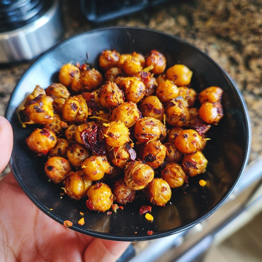 Chili-Lime Roasted Chickpeas