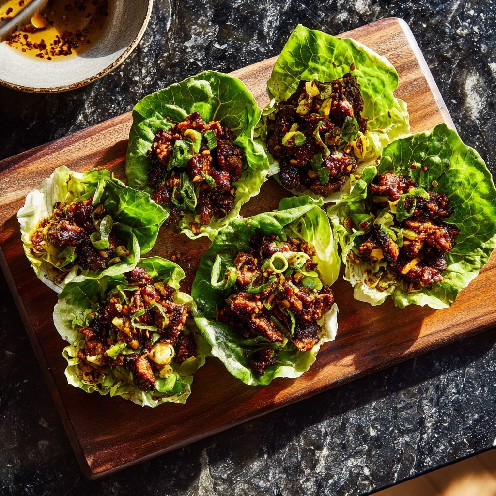 Zesty Chipotle Beef Lettuce Cups