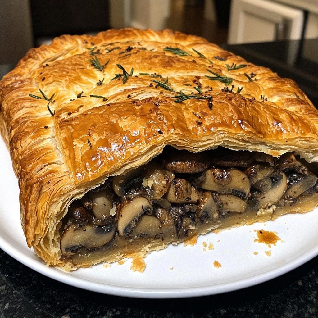 Mushroom Wellington with Rosemary and Pecorino