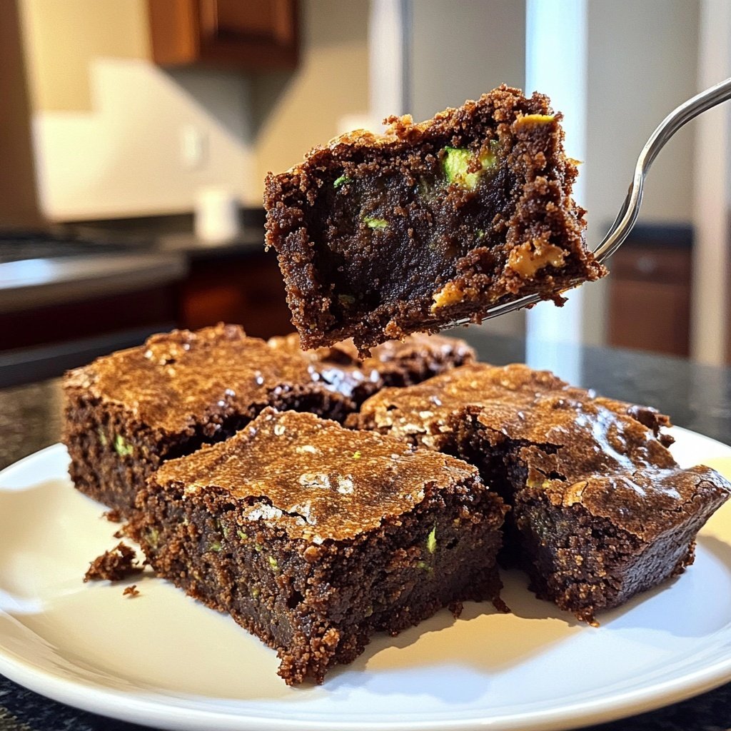 Peanut Butter Zucchini Brownies