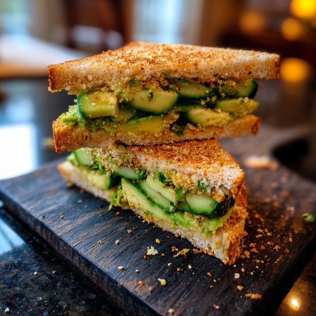 Spicy Cucumber and Avocado Sandwich