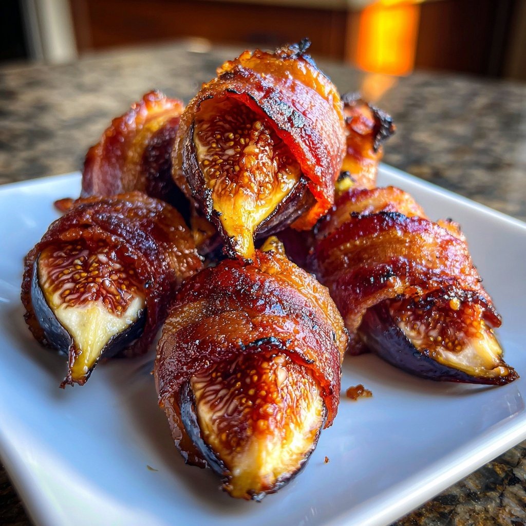 Prosciutto Wrapped Figs with Gorgonzola