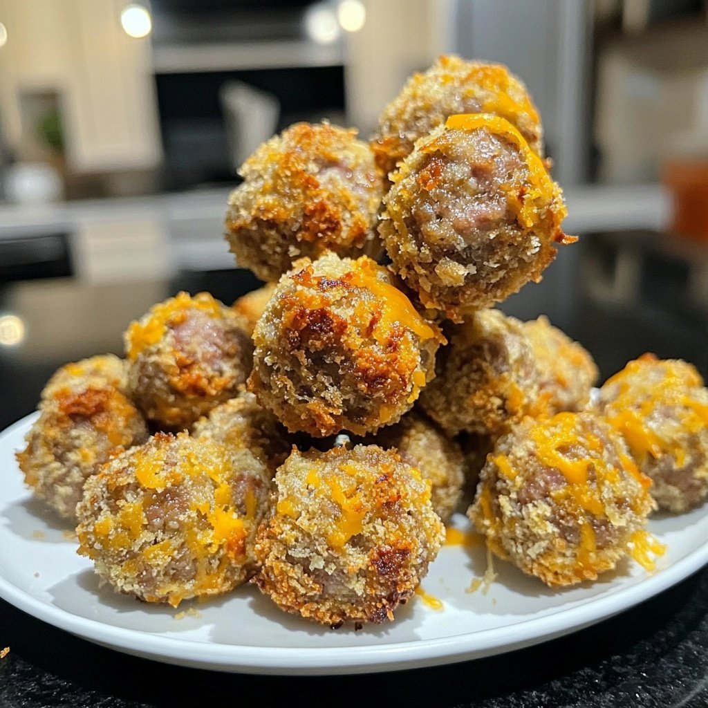 Sausage Balls with Red Lobster Biscuit Mix