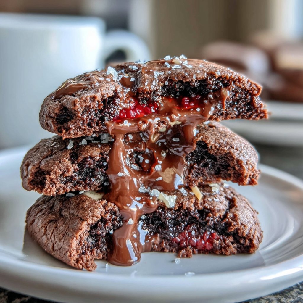 Raspberry Almond Brownie Cookies