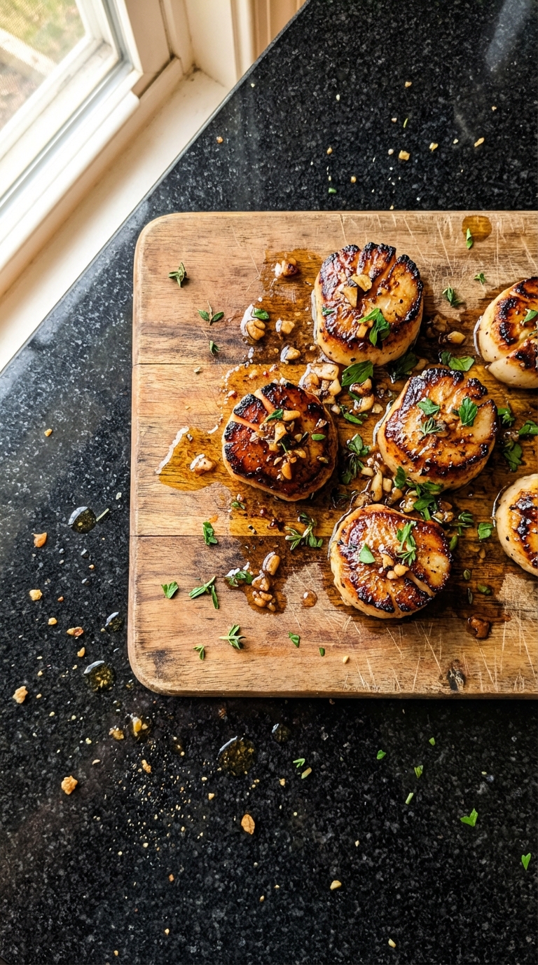 Sizzling Scallops with Compound Butter