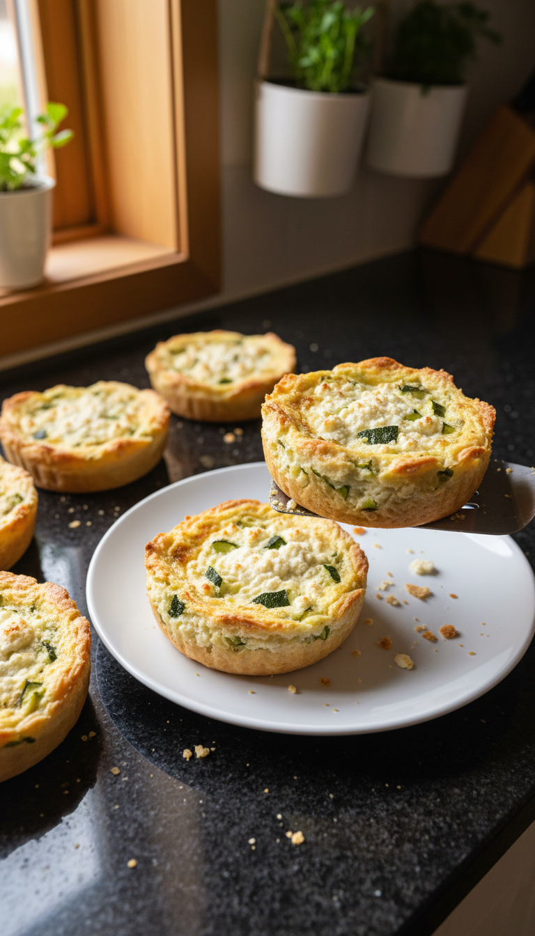 Zucchini Cottage Cheese Quiches