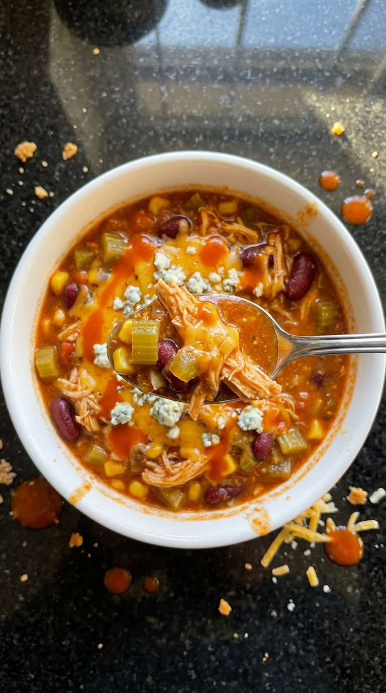 Buffalo Chicken Chili for Game Day