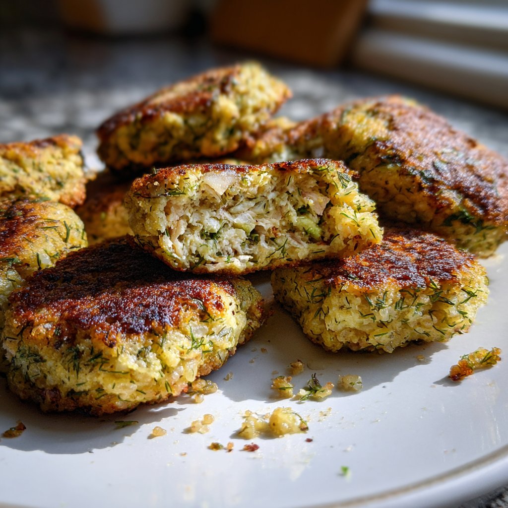 Herbed Quinoa-Stuffed Salmon Cakes