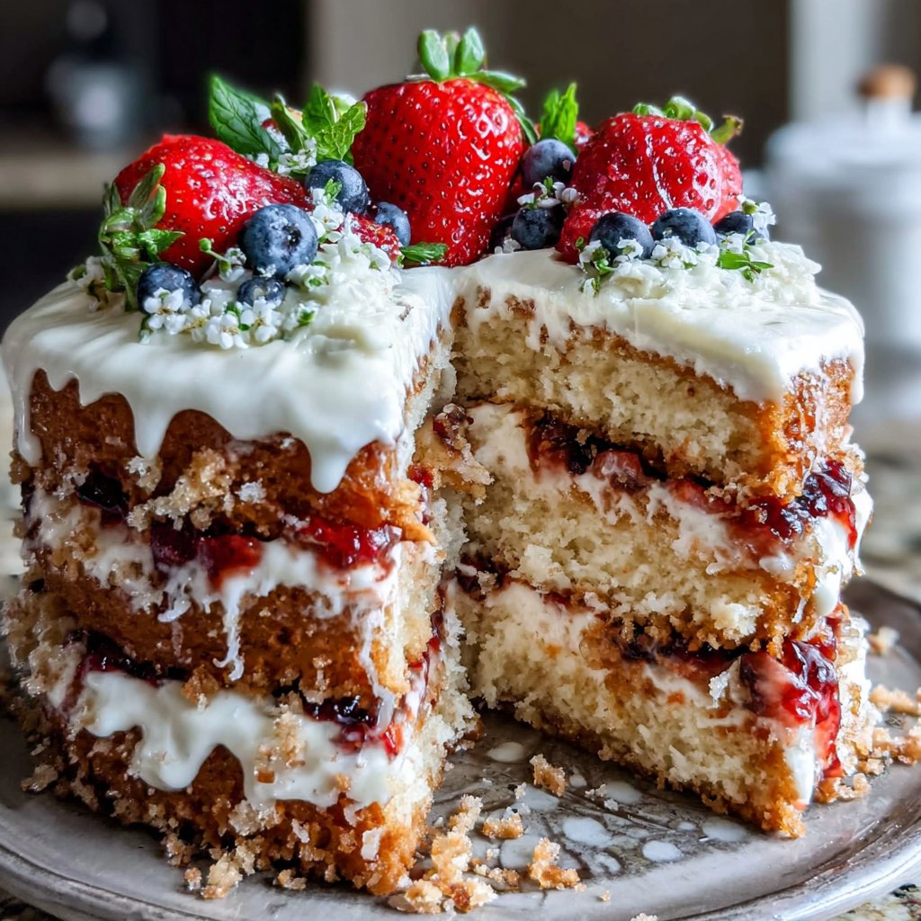 Berry-Infused Spring Cake