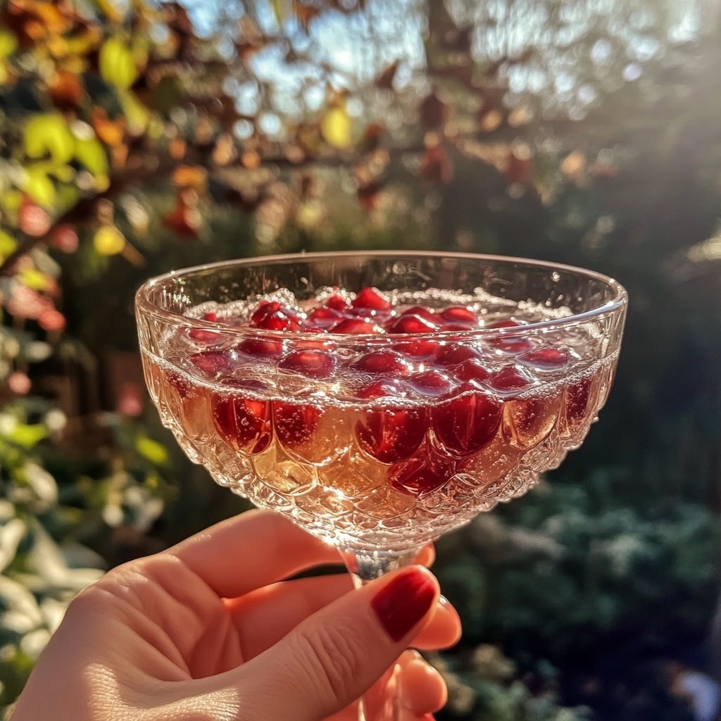 Sparkling Pomegranate Martini Cocktail Recipe