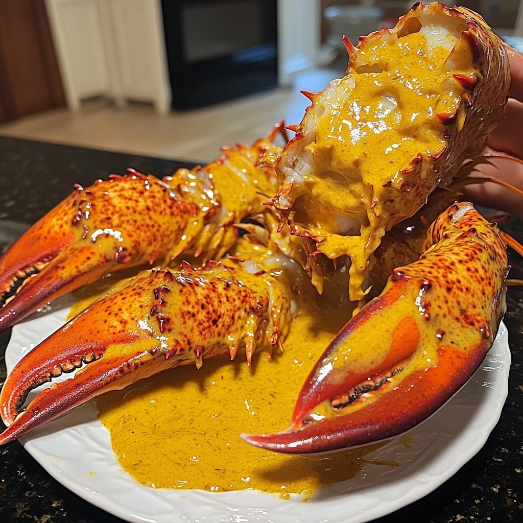 Lobster with Creamy Saffron Sauce