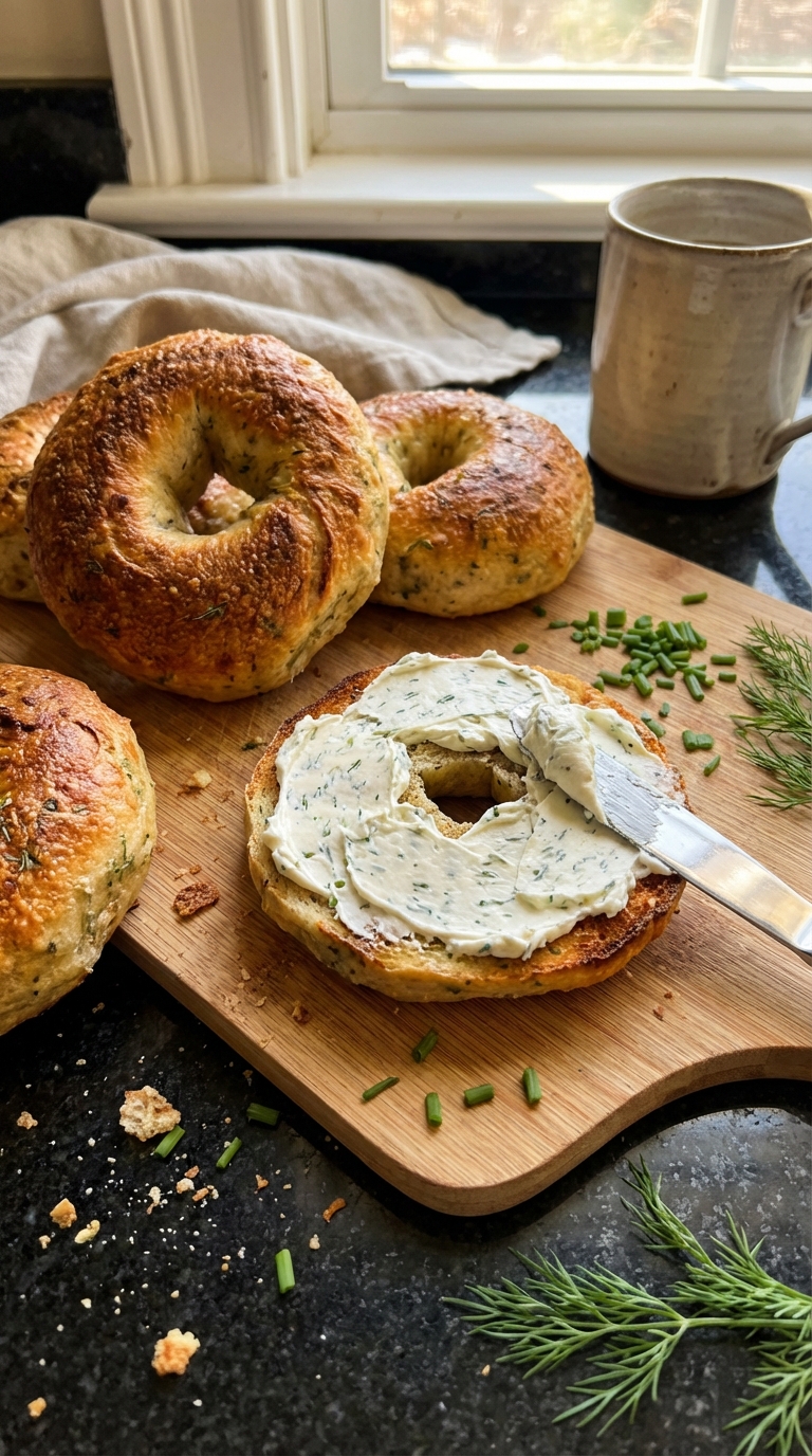 Herbed Cream Cheese Bagels