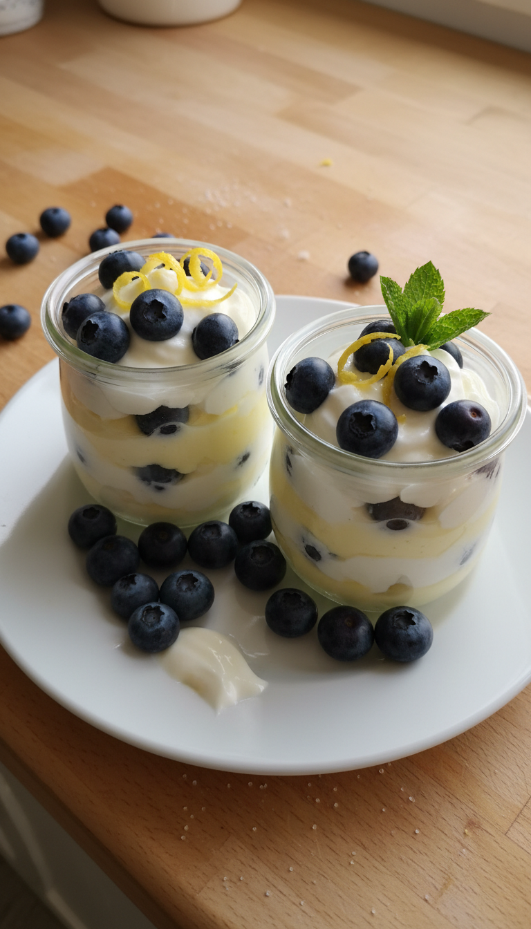 Blueberry Lemon Greek Yogurt Cups