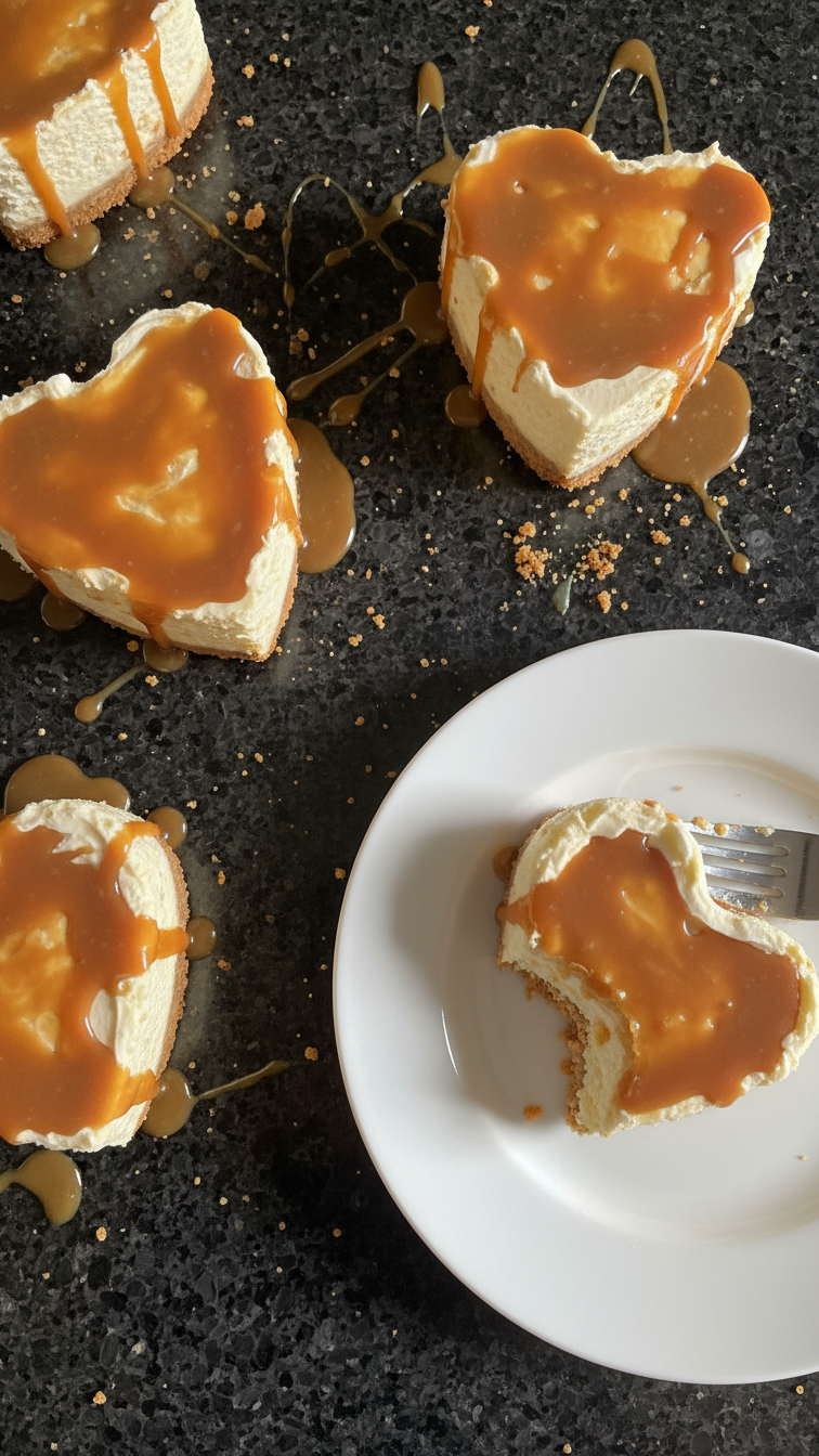Caramel Cheesecake Hearts