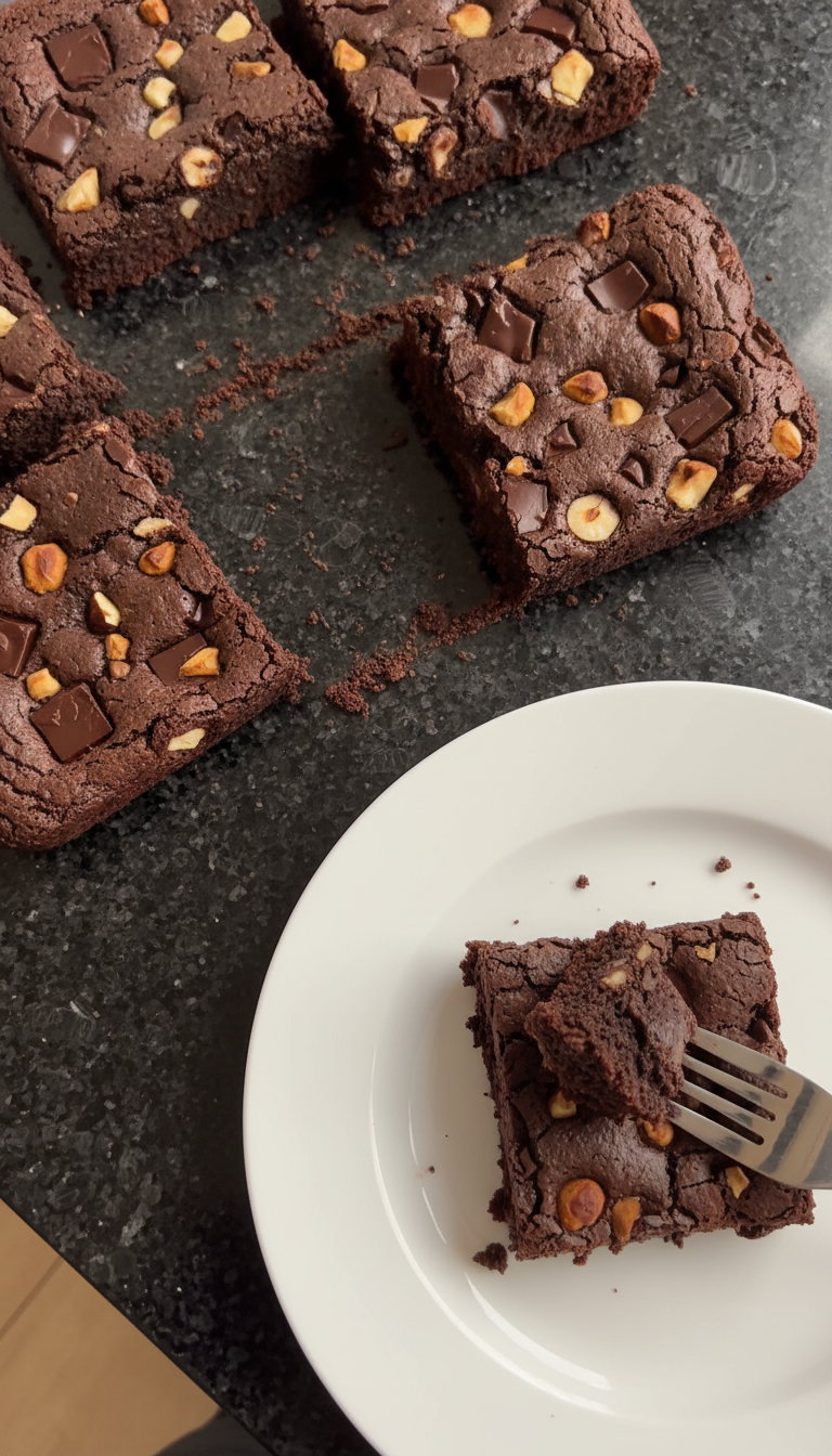 Chocolate Hazelnut Sourdough Brownies