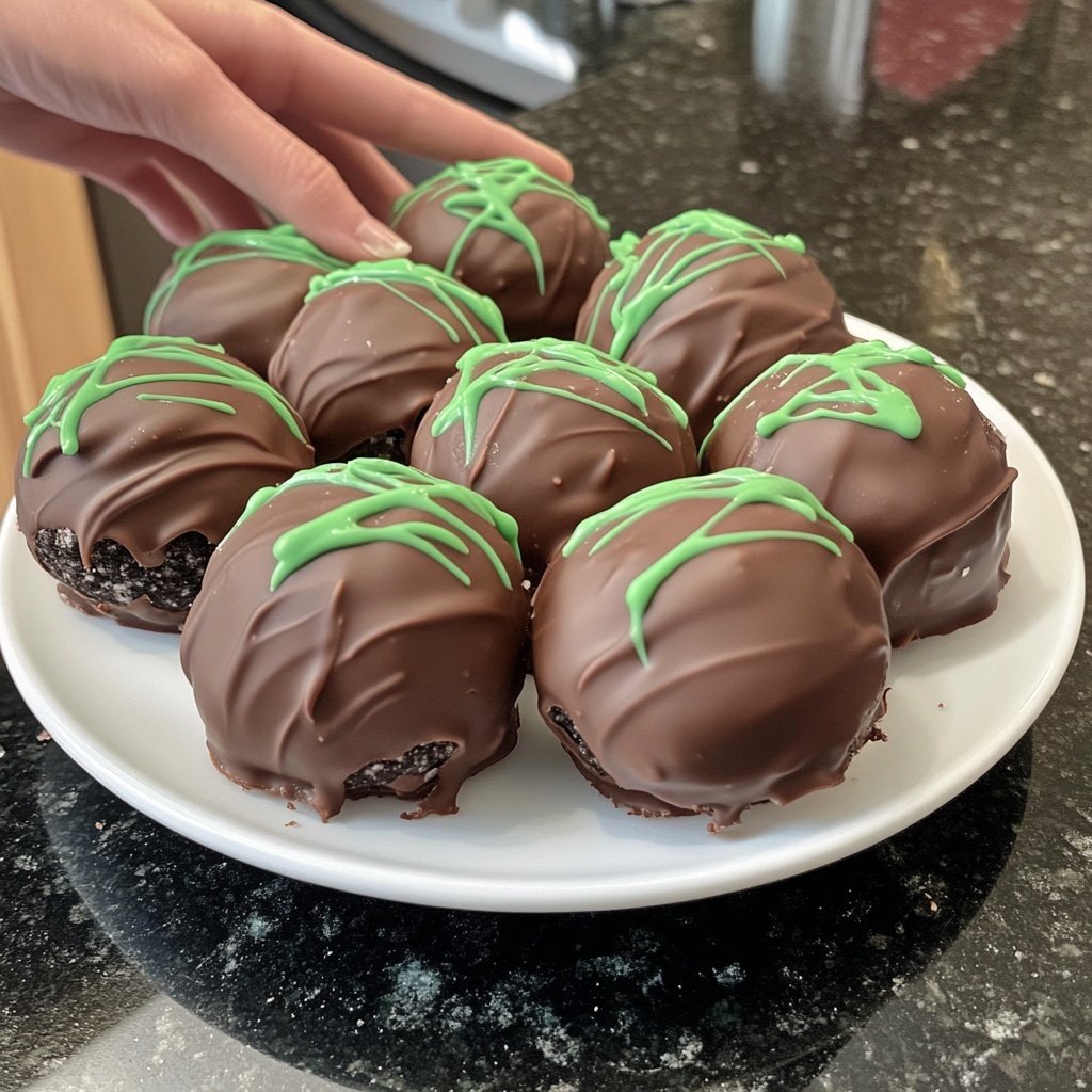 Easy No-Bake Grinch Oreo Balls for the Holidays