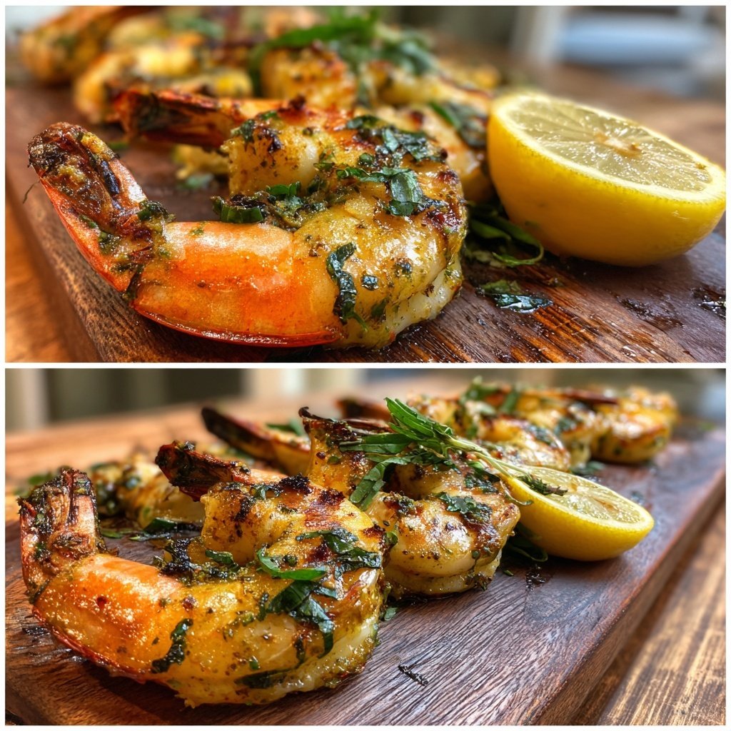 Lemon Basil Grilled Shrimp
