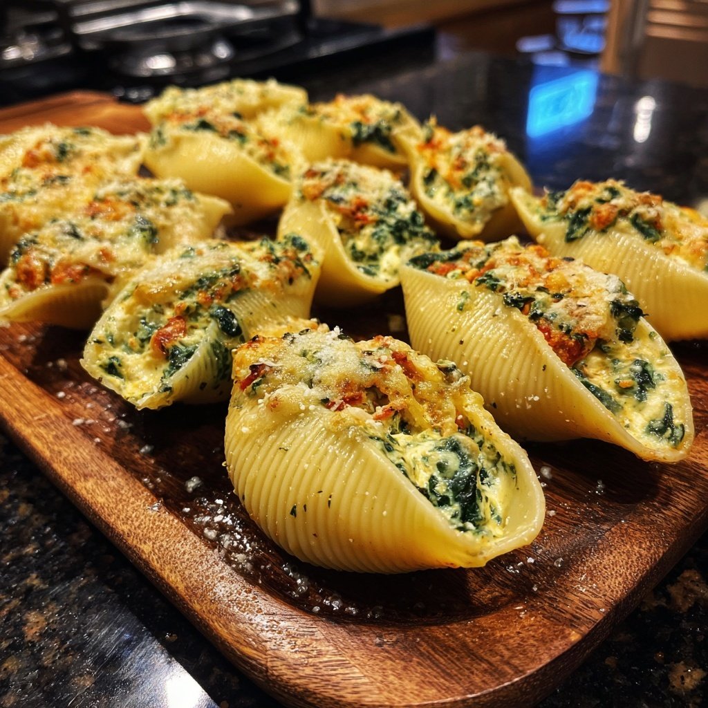 Spinach and Cheese Stuffed Shells
