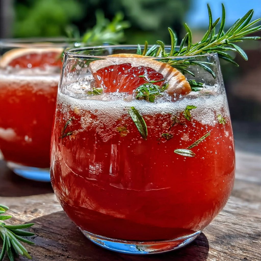 Grapefruit-Rosemary Limoncello Float