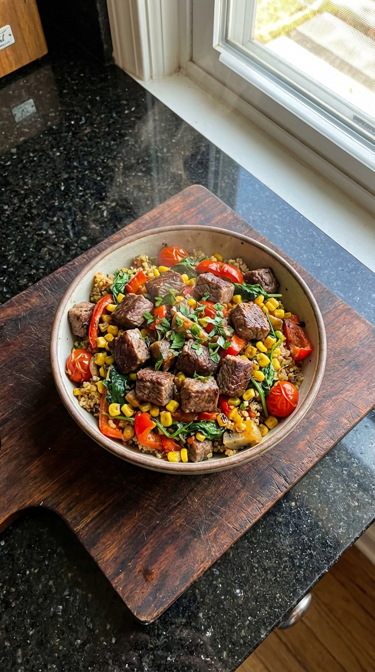 Savory Quinoa and Beef Bowl