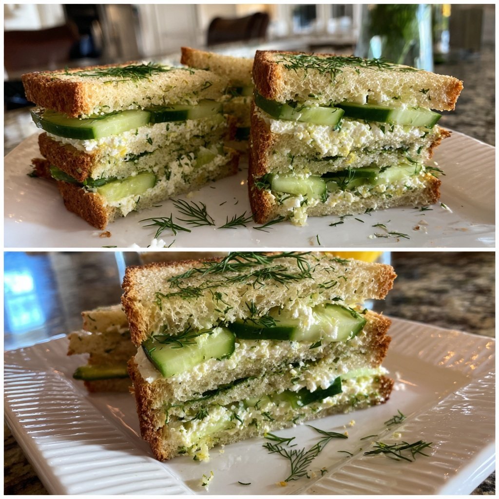 Cucumber Sandwiches with Fresh Dill