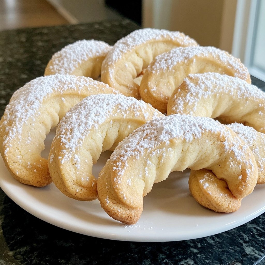 Buttery Vanilla Crescent Cookies