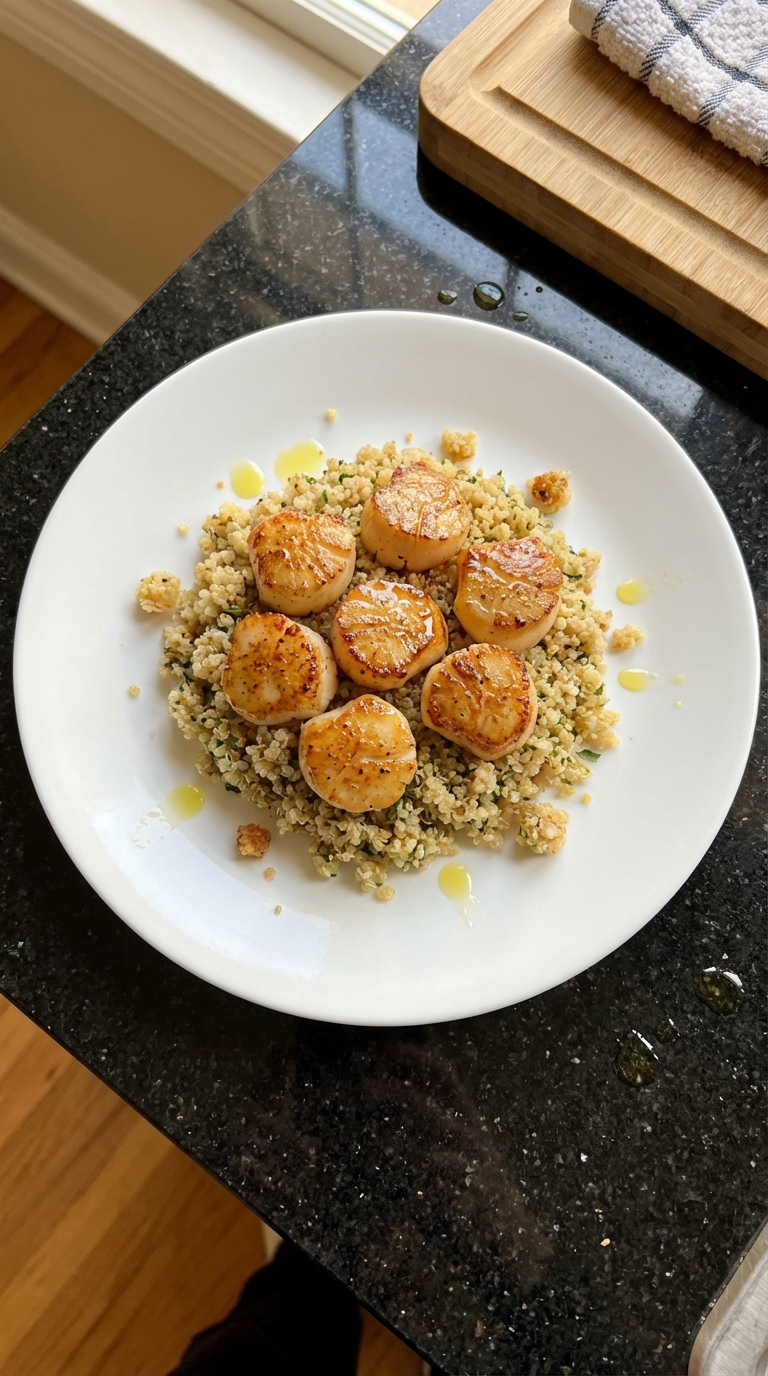 Pan Seared Scallops with Quinoa